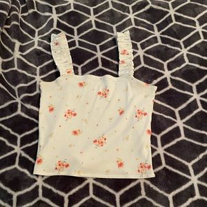 Floral cropped tank top